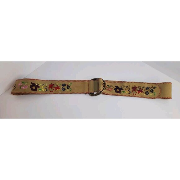 Womens Mexican Floral Embroidered Adjustable Belt Sz 18 XXL - Picture 1 of 6